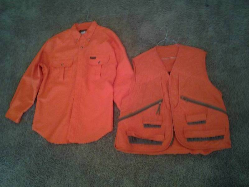 lot 119 image: Remington Blaze Orange Shirt & Vest Size XL