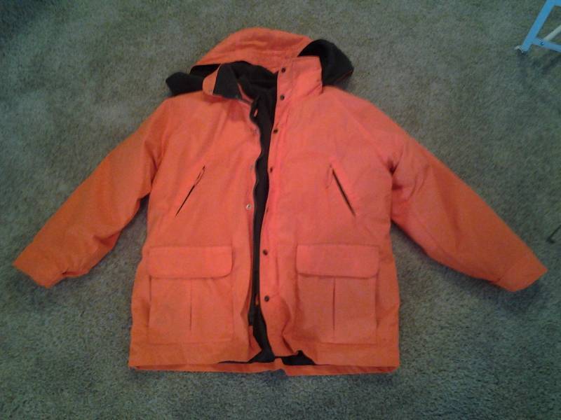 lot 122 image: Heavy Duty Blaze Orange Trail Stalker With Zip Out Liner - Size XL