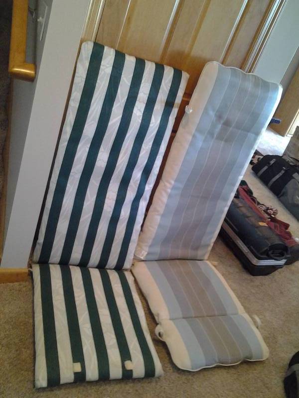 lot 192 image: 2-Chaise Lounge Cushions