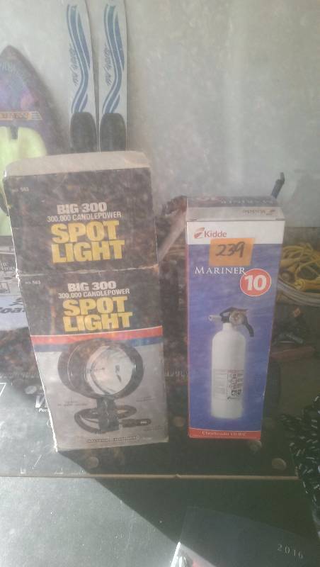lot 239 image: Marine Fire Extinguisher & Spot Light
