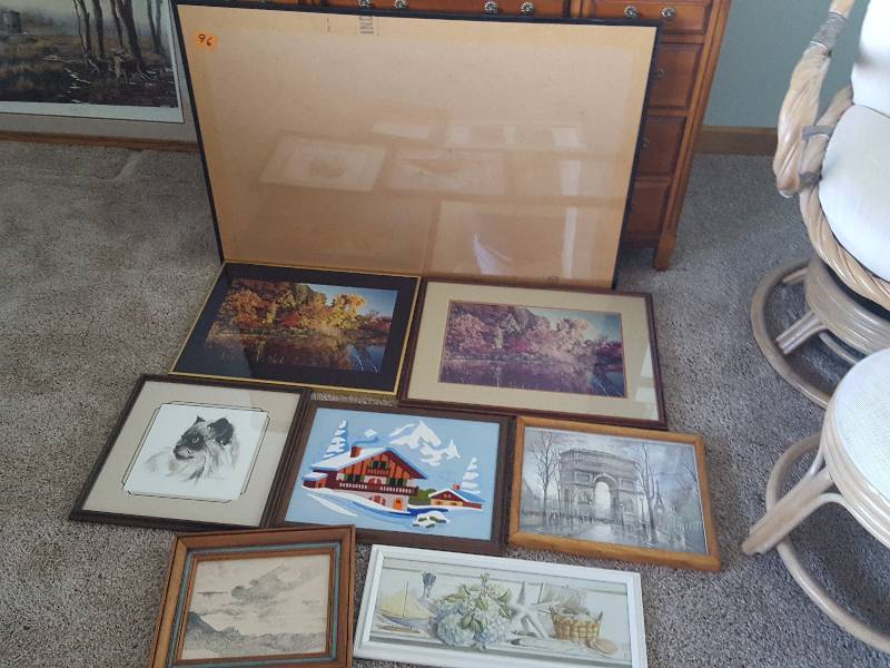 lot 96 image: 6-Assorted Pictures, 1-Poster Frame