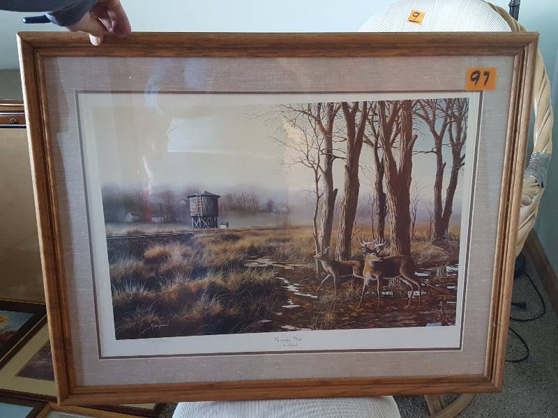 lot 97 image: Jim Hansel Framed Print - Morning Mist - 25x32