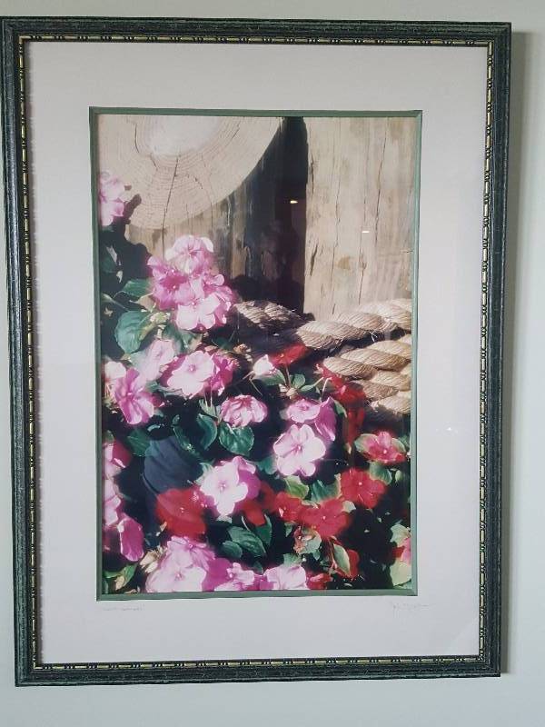 lot 103 image: Framed Photograph By Jack Magela - Knotty Impatiens 24x31