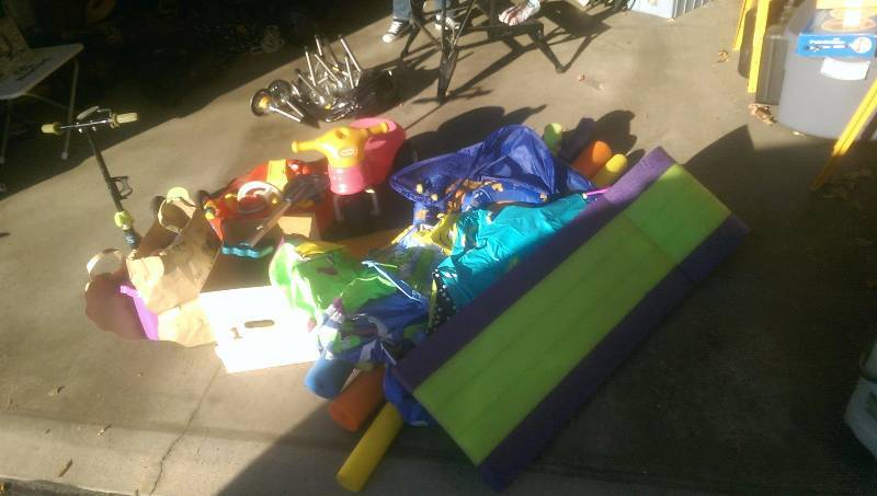 lot 229 image: Large Lot Of Kids Toys, Ride-Ons, Floating Toys, Race Track