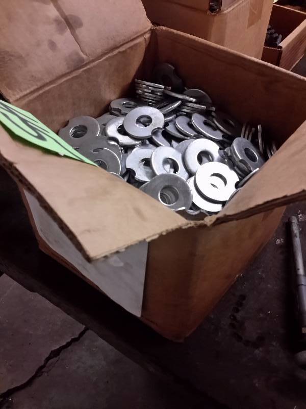 Box of LARGE 58 in wrought washers