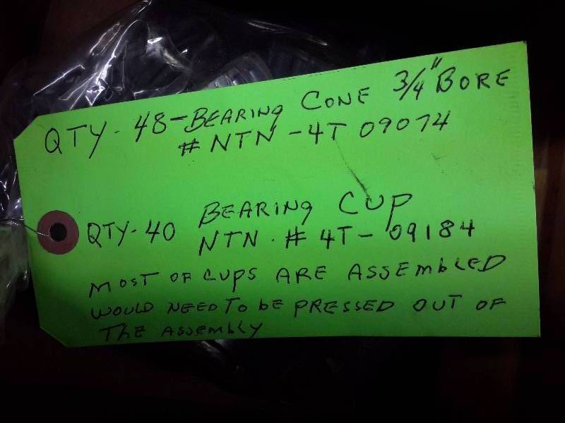 48 Bearing Cones, 40 Bearing Cups