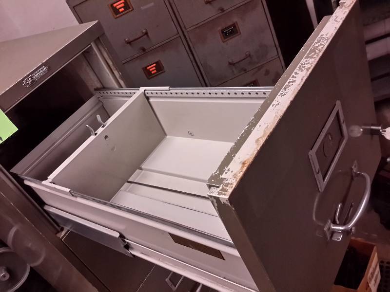 Fireproof, Letter size file cabinet. Very good shape