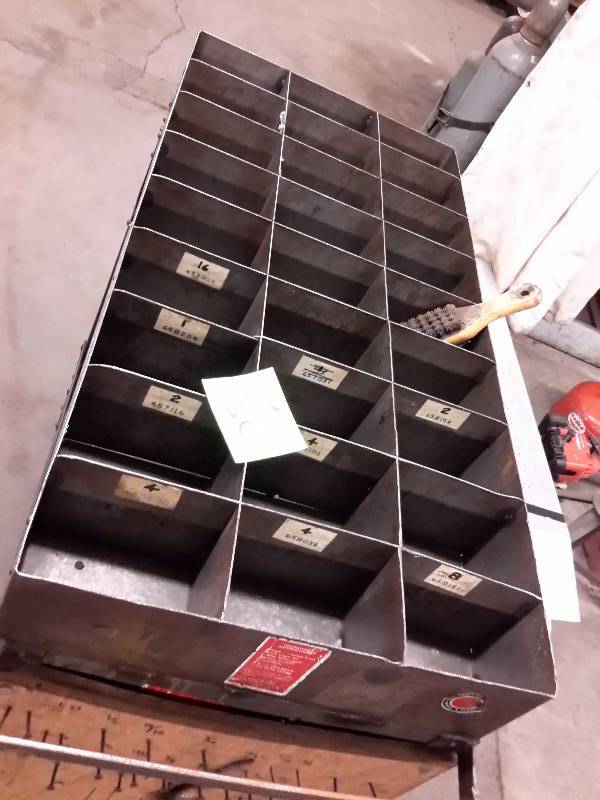 Rolling Cart with sectional top. See picture