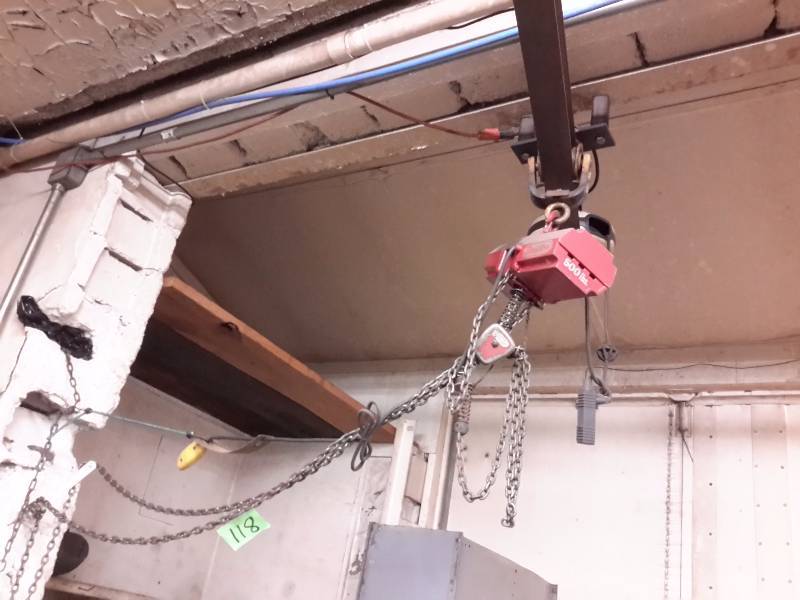 DAYTON, 500 lb hoist, Cord reel and I beam track