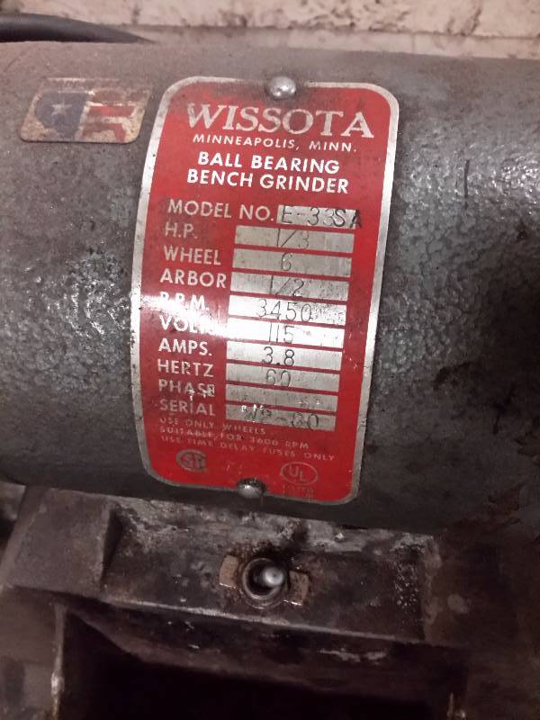 Wissota Ball Bearing Bench Grinder