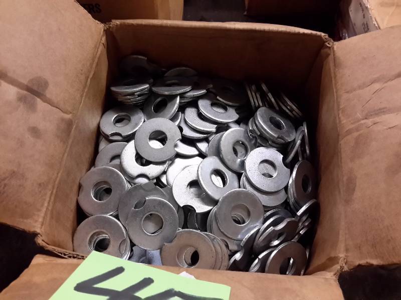 Box of LARGE 5/8 in wrought washers St Paul Machine Shop Equipment