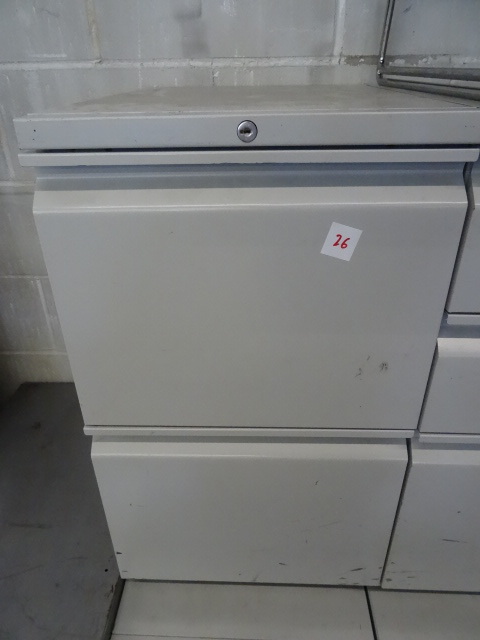 lot 24 image: 15 Metal 2 Drawer File Cabinet Qty 2
