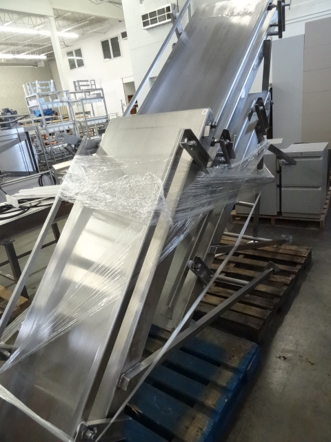 lot 32 image: 3 Sections of Stainless Slides for Meat.