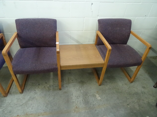 lot 47 image: One Piece Waiting Room Double Chair