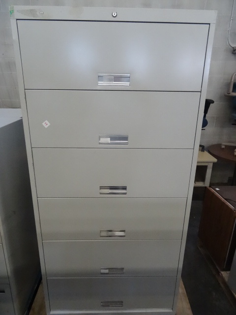 lot 49 image: 36 Metal 6 Drawer Lateral File Unit