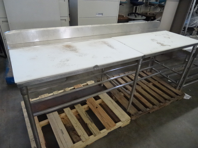 lot 55 image: Stainless Production Table with Cutting
