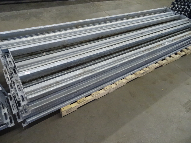 lot 80 image: Bolt On Galvanized Pallet Rack Beams