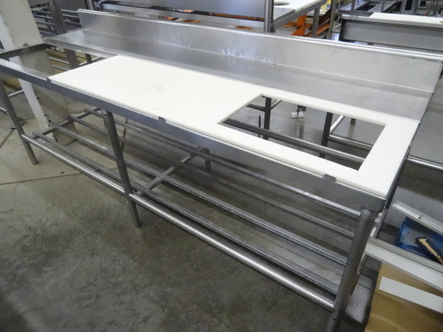 lot 89 image: Stainless Production Table 96 X 32 X 38