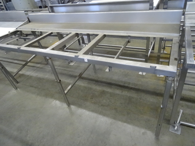 lot 91 image: Stainless Production Table 96 X 38 X 40