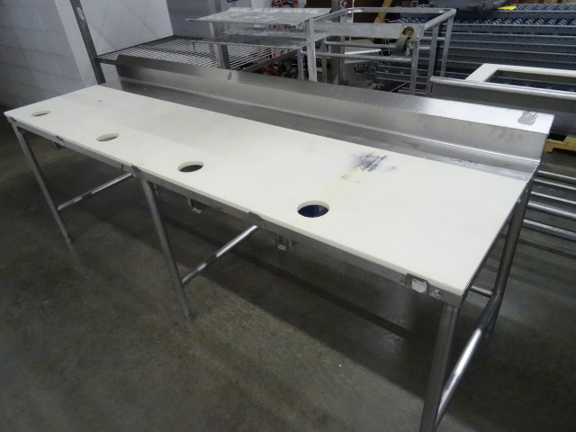 lot 102 image: Stainless Production Table 96 X 30 X 40