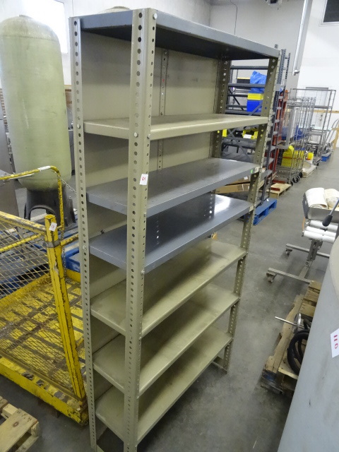 lot 129 image: Metal Shelving Unit 36 X 12 X 75