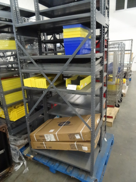 lot 136 image: Metal Shelving Unit with Misc Hard.