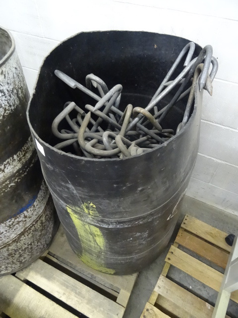 lot 187 image: 55 Gal. Drum Of Meat Hooks