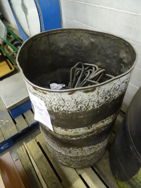 lot 188 image: 55 Gal. Drum Of Meat Hooks