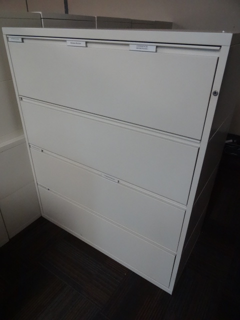 42 metal 4 drawer lateral file.