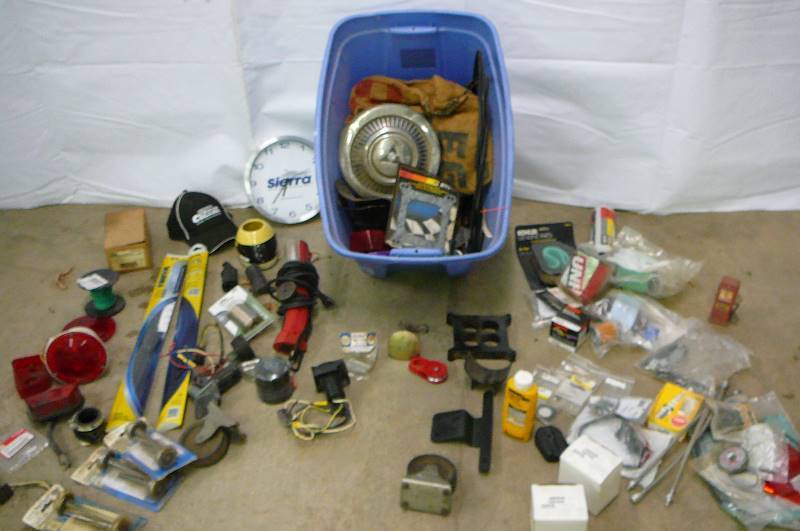 Tote of Marine Parts