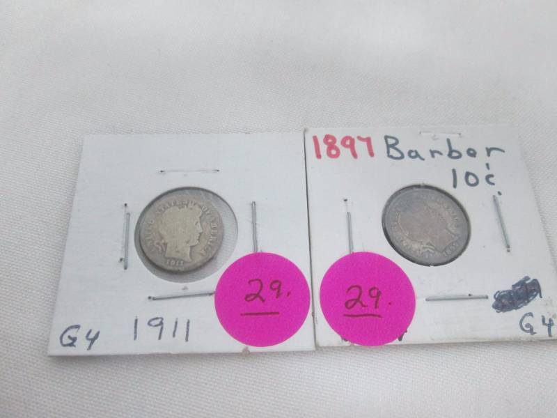 Silver Barber Dimes