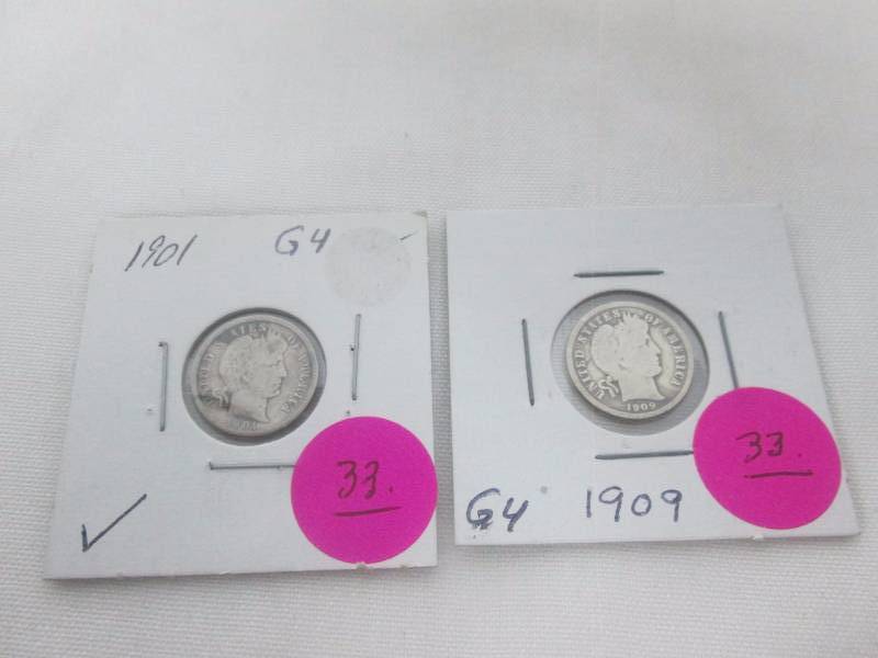 Silver Barber Dimes