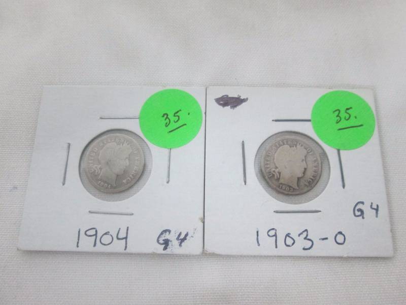 Silver Barber Dimes