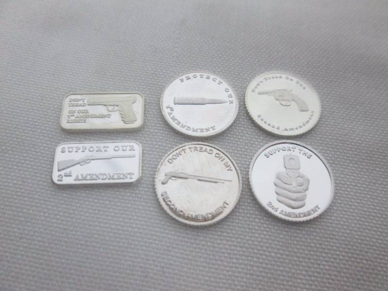 6 - 1 Gram Silver Bars