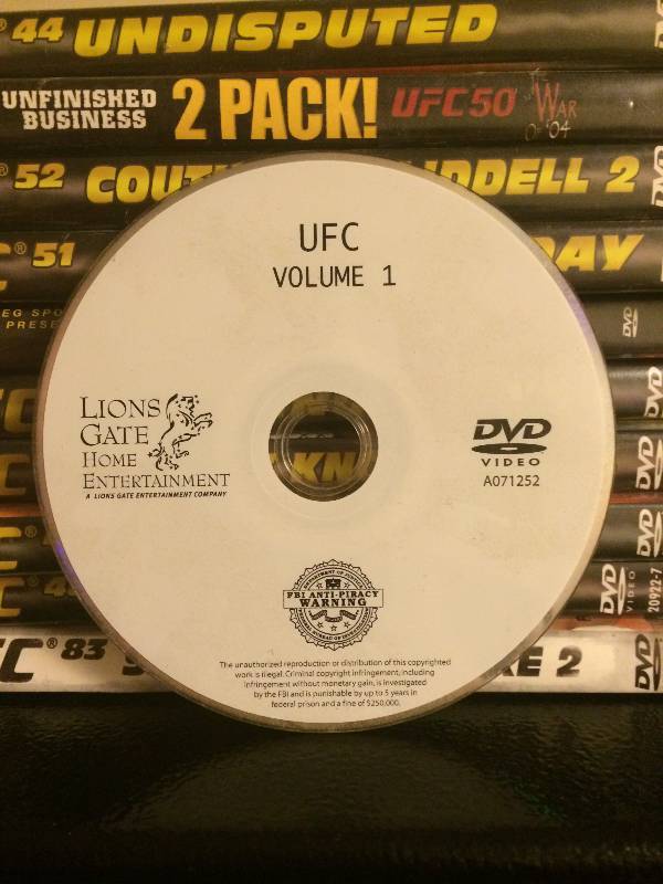 lot 36 image: UFC DVDs