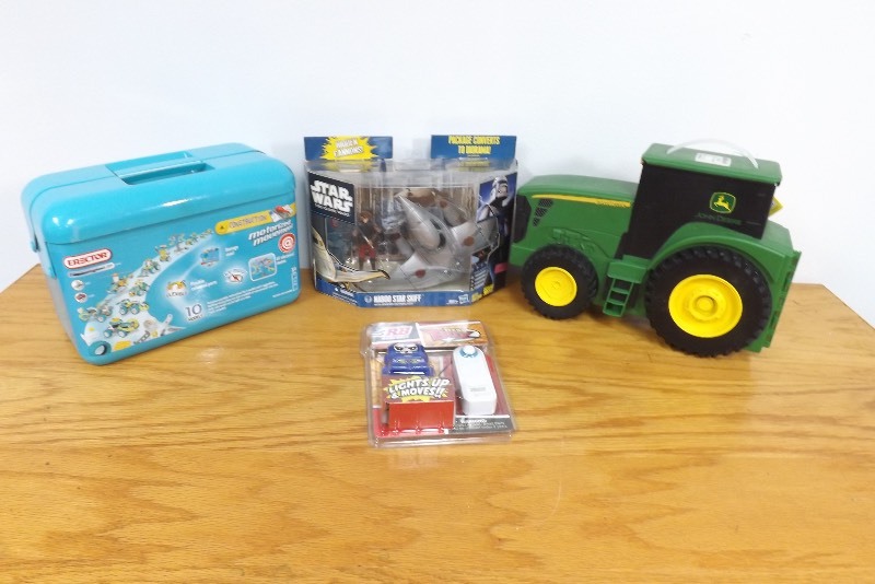 NEW Star Wars, Erector Set, John Deere etc. Toys