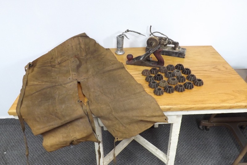 Lot of Steampunk Gears, Tools, and Leather Welding Chaps