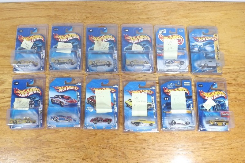 12 MINT on Card Hot Wheels ERROR Cars in Protecters