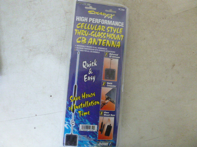 lot 142 image: Rally Sound FX High Performance Cellular Style Thru-Glassmount CB Antenna