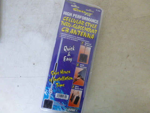 lot 143 image: Rally Sound FX High Performance Cellular Style Thru-Glassmount CB Antenna