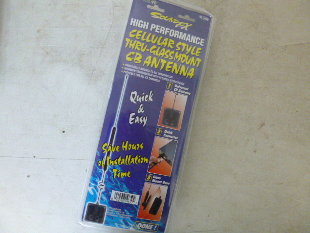 lot 144 image: Rally Sound FX High Performance Cellular Style Thru-Glassmount CB Antenna