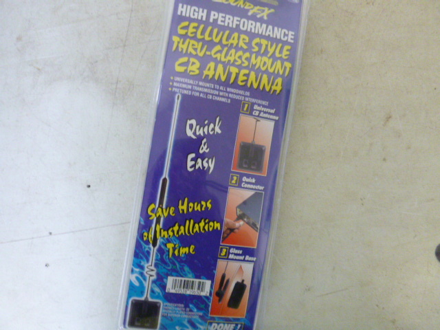 lot 145 image: Rally Sound FX High Performance Cellular Style Thru-Glassmount CB Antenna