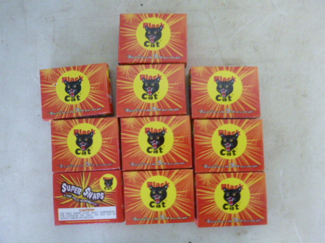 lot 156 image: 10 Boxes of Black Cat Super Snaps