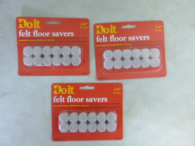 lot 256 image: 3 Packs of Do It Felt Floor Savers