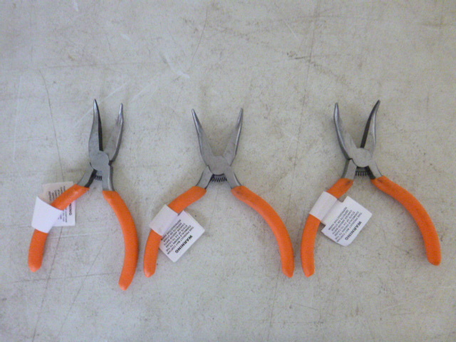 lot 327 image: 3 Bent Nose Pliers