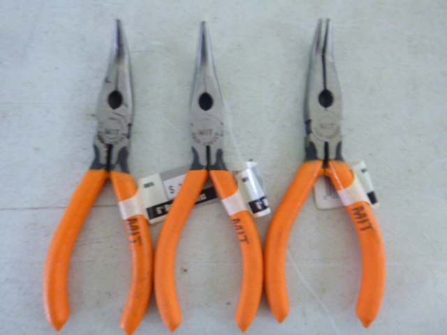 lot 329 image: 3 MIT Bent Nose Pliers