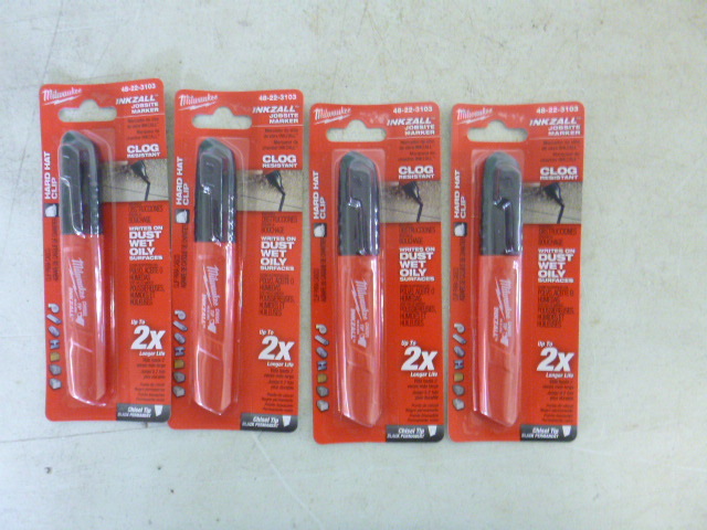 lot 343 image: 4 Milwaukee Inkzall Jobsite Markers