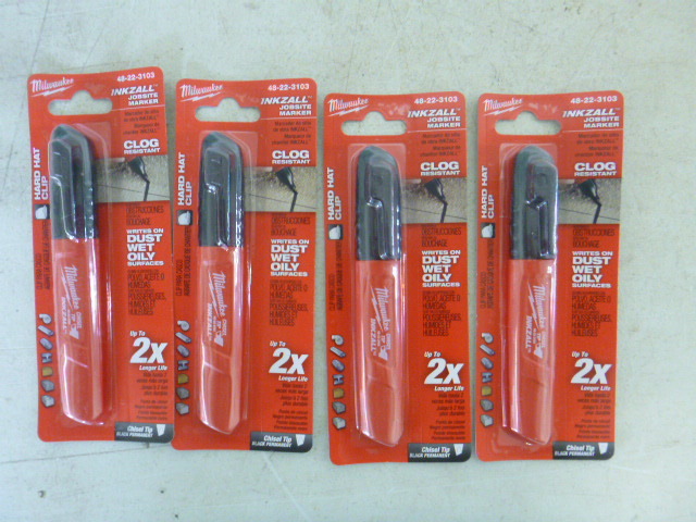 lot 344 image: 4 Milwaukee Inkzall Jobsite Markers