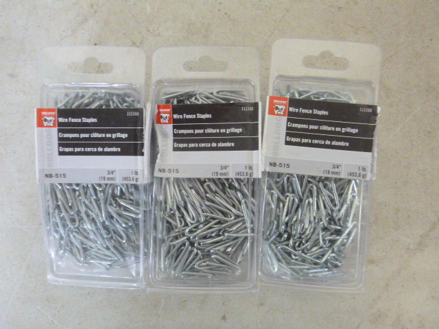 lot 353 image: 3 Packs of Wire Fence Staples
