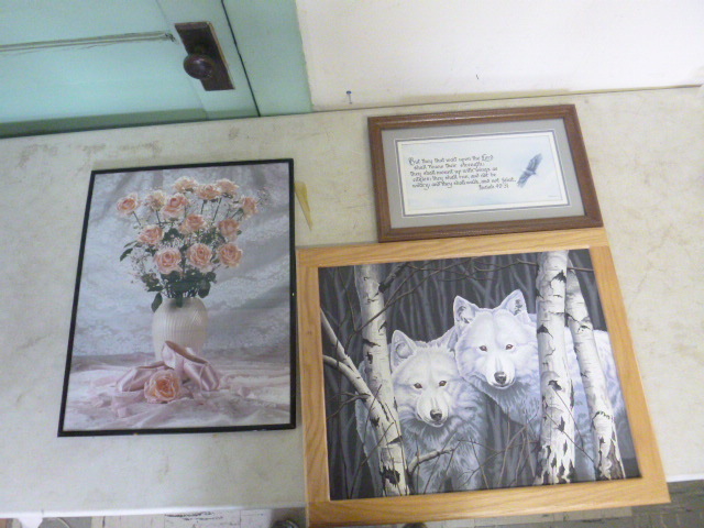 lot 444 image: 3 Framed Wall Pictures